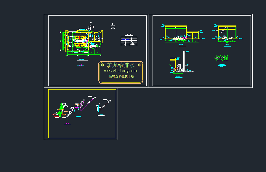 ĳ�����g��ˇcad�D�o��ˮ��(ji��)�c(di��n)Ԕdwg�D