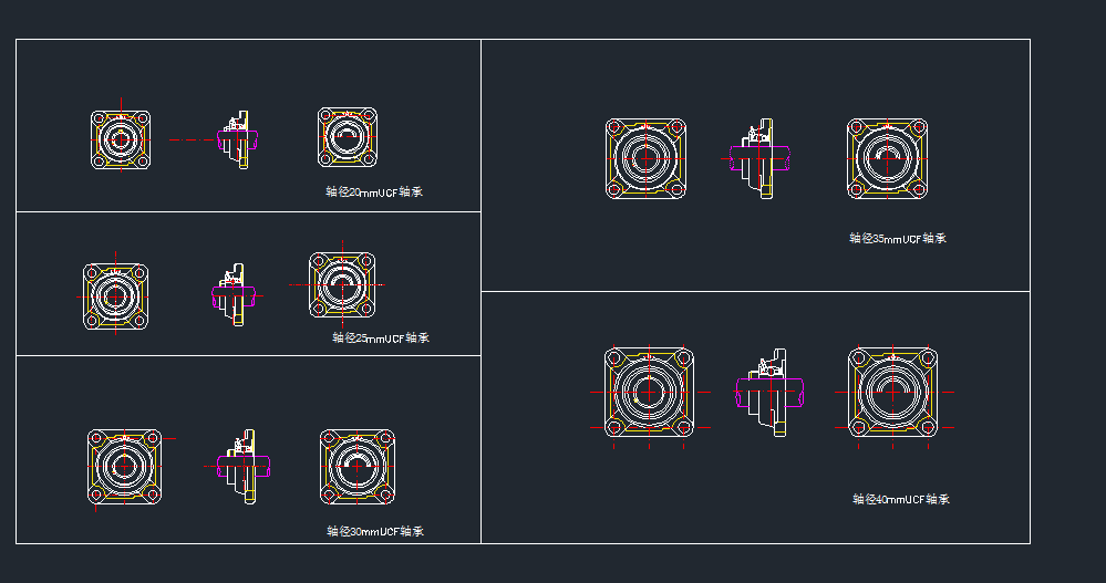 UCF200���B���S��cad�D��dwg�D��