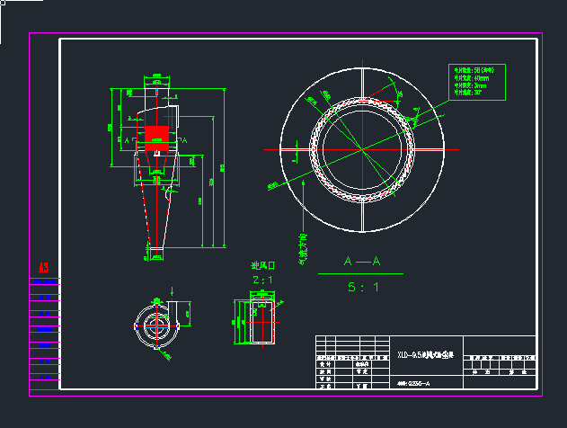 XLD-9.5���Lʽ���m���Ocad�D���h��dwg�D��